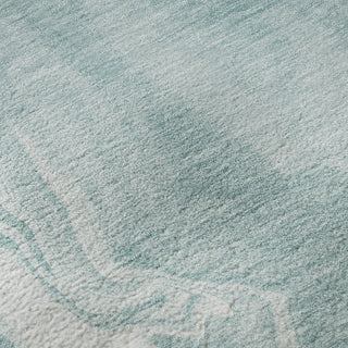 Piper Looms Mayfield Abstract AMF802 Teal Machine Washable Area Rug Swatch Image