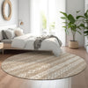 Piper Looms Mayfield Southwest AMF803 Brown Machine Washable Area Rug Round Lifestyle Image Feature