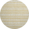 Piper Looms Mayfield Southwest AMF803 Gold Machine Washable Area Rug Round Main Image
