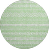 Piper Looms Mayfield Southwest AMF803 Lime Machine Washable Area Rug Round Main Image