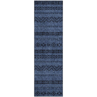 Piper Looms Mayfield Southwest AMF803 Navy Machine Washable Area Rug Runner Main Image