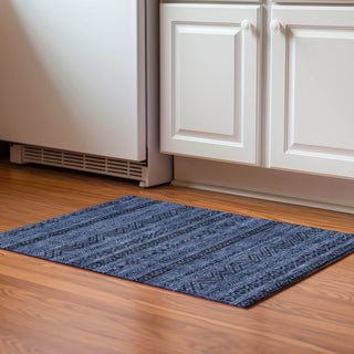 Piper Looms Mayfield Southwest AMF803 Navy Machine Washable Area Rug Scatter Lifestyle Image Feature