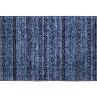 Piper Looms Mayfield Southwest AMF803 Navy Machine Washable Area Rug Scatter Main Image