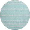Piper Looms Mayfield Southwest AMF803 Teal Machine Washable Area Rug Round Main Image