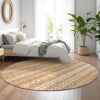 Piper Looms Mayfield Southwest AMF803 Terracotta Machine Washable Area Rug Round Lifestyle Image Feature