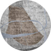 Piper Looms Mayfield Modern AMF804 Chocolate Machine Washable Area Rug Round Main Image
