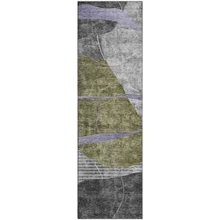 Piper Looms Mayfield Modern AMF804 Olive Machine Washable Area Rug Runner Main Image