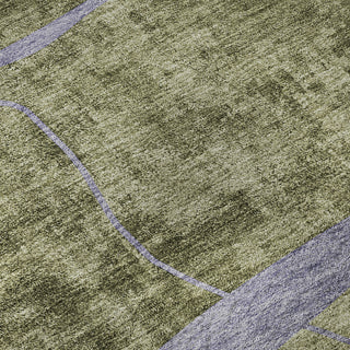 Piper Looms Mayfield Modern AMF804 Olive Machine Washable Area Rug Swatch Image