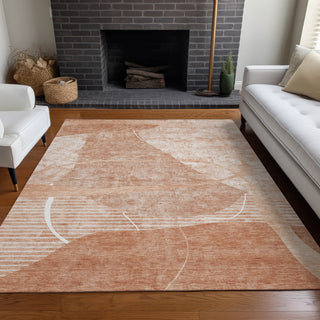 Piper Looms Mayfield Modern AMF805 Salmon Machine Washable Area Rug Lifestyle Image Feature
