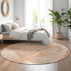 Piper Looms Mayfield Modern AMF805 Salmon Machine Washable Area Rug Round Lifestyle Image Feature