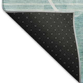 Piper Looms Mayfield Modern AMF805 Turquoise Machine Washable Area Rug Backing Image