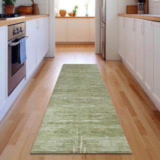 Piper Looms Mayfield Modern AMF806 Aloe Machine Washable Area Rug Runner Lifestyle Image Feature