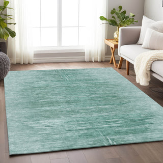 Piper Looms Mayfield Modern AMF806 Aqua Machine Washable Area Rug Lifestyle Image Feature