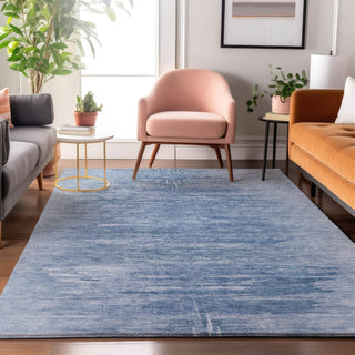 Piper Looms Mayfield Modern AMF806 Blue Machine Washable Area Rug Lifestyle Image Feature