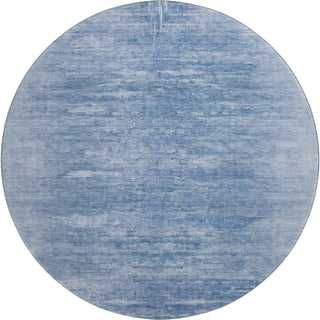 Piper Looms Mayfield Modern AMF806 Blue Machine Washable Area Rug Round Main Image