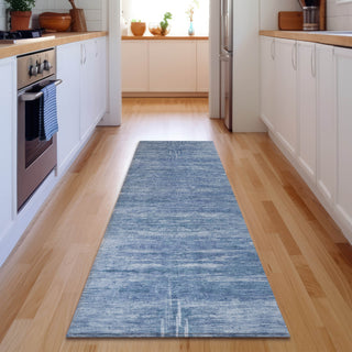 Piper Looms Mayfield Modern AMF806 Blue Machine Washable Area Rug Runner Lifestyle Image Feature