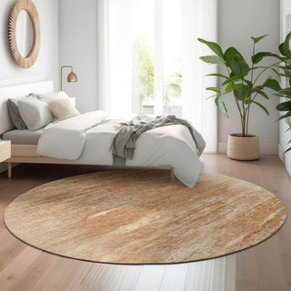 Piper Looms Mayfield Modern AMF806 Salmon Machine Washable Area Rug Round Lifestyle Image Feature
