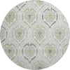 Piper Looms Mayfield Medallions AMF808 Green Machine Washable Area Rug Round Main Image