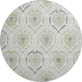 Piper Looms Mayfield Medallions AMF808 Green Machine Washable Area Rug Round Main Image