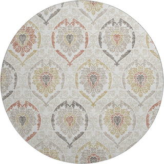 Piper Looms Mayfield Medallions AMF808 Ivory Machine Washable Area Rug Round Main Image