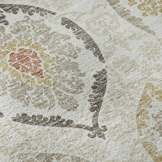 Piper Looms Mayfield Medallions AMF808 Ivory Machine Washable Area Rug Swatch Image