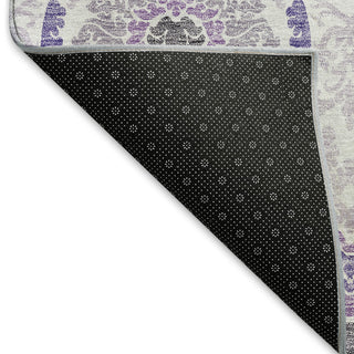 Piper Looms Mayfield Medallions AMF808 Purple Machine Washable Area Rug Backing Image