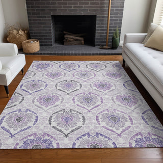Piper Looms Mayfield Medallions AMF808 Purple Machine Washable Area Rug Lifestyle Image Feature