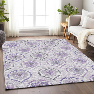 Piper Looms Mayfield Medallions AMF808 Purple Machine Washable Area Rug Lifestyle Image Feature