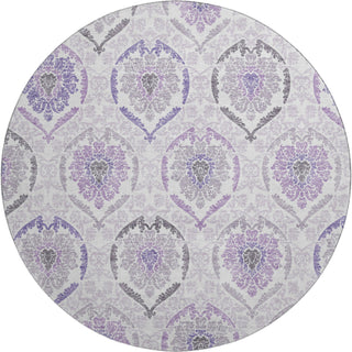 Piper Looms Mayfield Medallions AMF808 Purple Machine Washable Area Rug Round Main Image