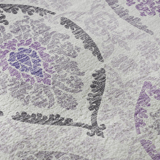Piper Looms Mayfield Medallions AMF808 Purple Machine Washable Area Rug Swatch Image