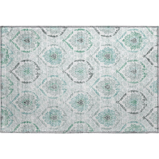Piper Looms Mayfield Medallions AMF808 Teal Machine Washable Area Rug Scatter Main Image