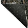 Piper Looms Mayfield Medallions AMF809 Black Machine Washable Area Rug Backing Image