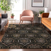 Piper Looms Mayfield Medallions AMF809 Black Machine Washable Area Rug Lifestyle Image Feature