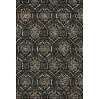 Piper Looms Mayfield Medallions AMF809 Black Machine Washable Area Rug main image