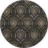 Piper Looms Mayfield Medallions AMF809 Black Machine Washable Area Rug Round Main Image
