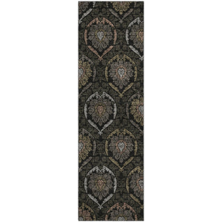 Piper Looms Mayfield Medallions AMF809 Black Machine Washable Area Rug Runner Main Image