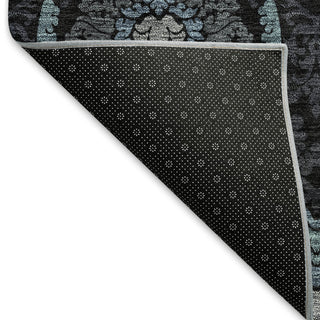 Piper Looms Mayfield Medallions AMF809 Blue Machine Washable Area Rug Backing Image