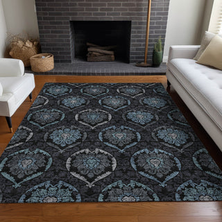 Piper Looms Mayfield Medallions AMF809 Blue Machine Washable Area Rug Lifestyle Image Feature