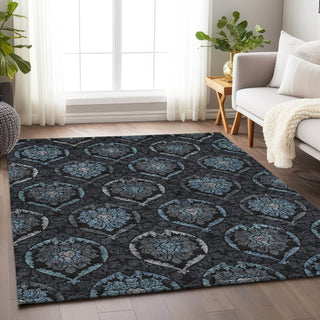 Piper Looms Mayfield Medallions AMF809 Blue Machine Washable Area Rug Lifestyle Image Feature