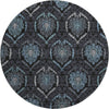 Piper Looms Mayfield Medallions AMF809 Blue Machine Washable Area Rug Round Main Image