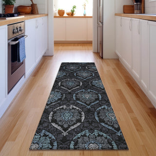 Piper Looms Mayfield Medallions AMF809 Blue Machine Washable Area Rug Runner Lifestyle Image Feature