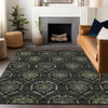 Piper Looms Mayfield Medallions AMF809 Green Machine Washable Area Rug Lifestyle Image Feature