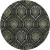 Piper Looms Mayfield Medallions AMF809 Green Machine Washable Area Rug Round Main Image
