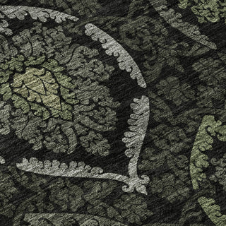 Piper Looms Mayfield Medallions AMF809 Green Machine Washable Area Rug Swatch Image