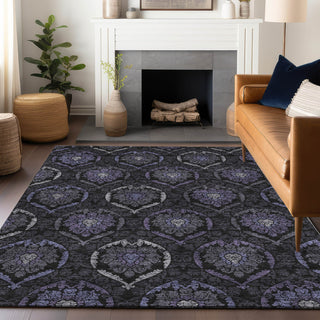 Piper Looms Mayfield Medallions AMF809 Purple Machine Washable Area Rug Lifestyle Image Feature