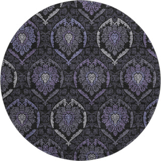 Piper Looms Mayfield Medallions AMF809 Purple Machine Washable Area Rug Round Main Image