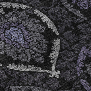 Piper Looms Mayfield Medallions AMF809 Purple Machine Washable Area Rug Swatch Image