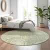 Piper Looms Mayfield Medallions AMF810 Aloe Machine Washable Area Rug Round Lifestyle Image Feature