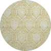 Piper Looms Mayfield Medallions AMF810 Gold Machine Washable Area Rug Round Main Image