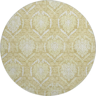 Piper Looms Mayfield Medallions AMF810 Gold Machine Washable Area Rug Round Main Image